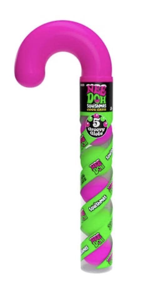 NeeDoh Cool Cane with 5 Teenie stress balls