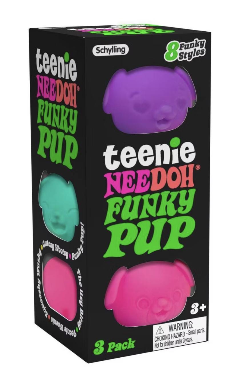 NeeDoh Teenie Funky Pup 3 pack