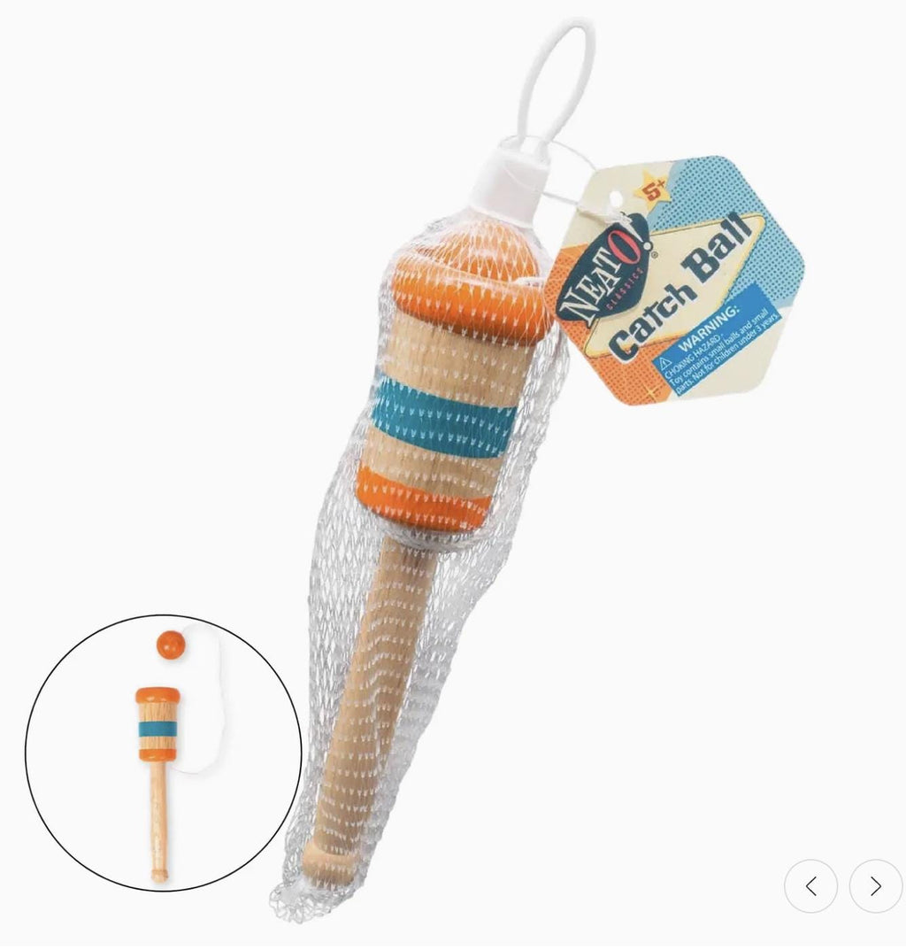 Neato! Wooden Catch Ball, Retro Classic, Vintage Toys