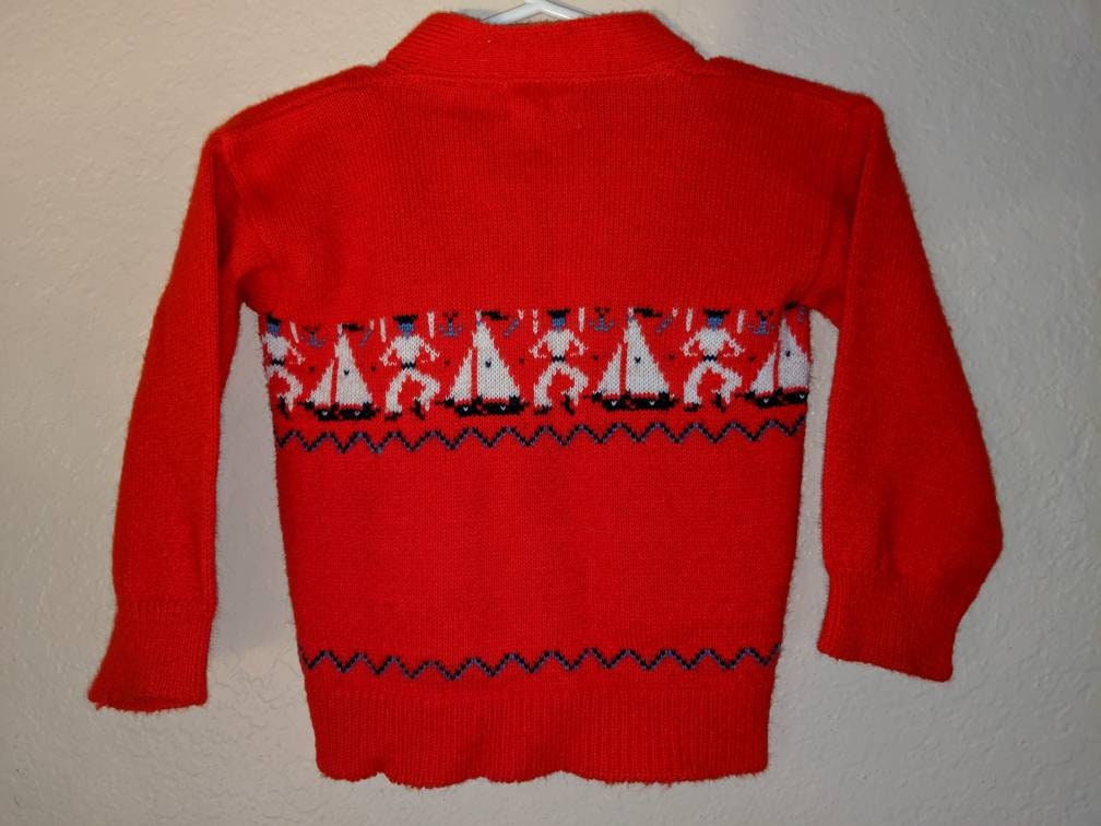 1970's little sailors red sweater