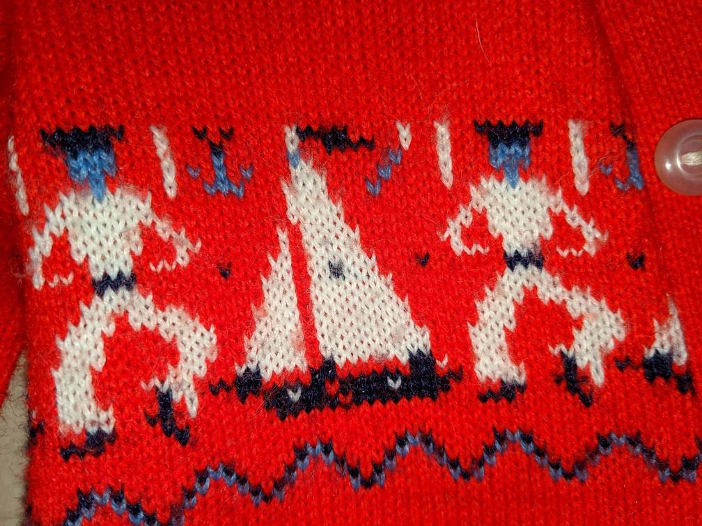 1970's little sailors red sweater