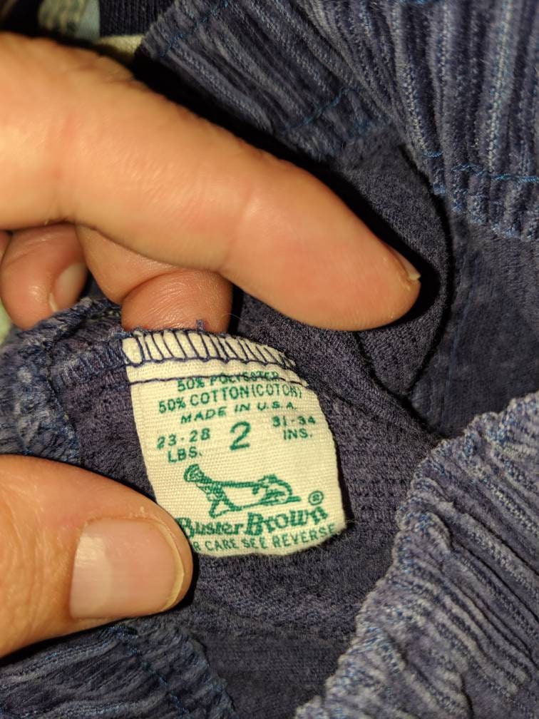 1970's vintage Buster brown size 2 blue corduroy pants