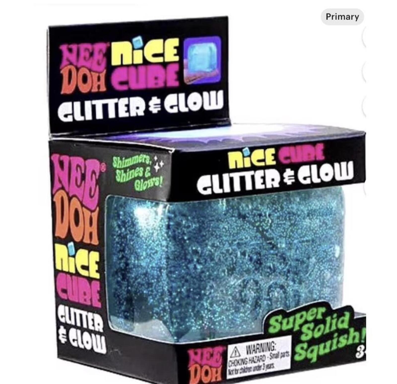 NeeDoh Glitter & Glow Nice Cube