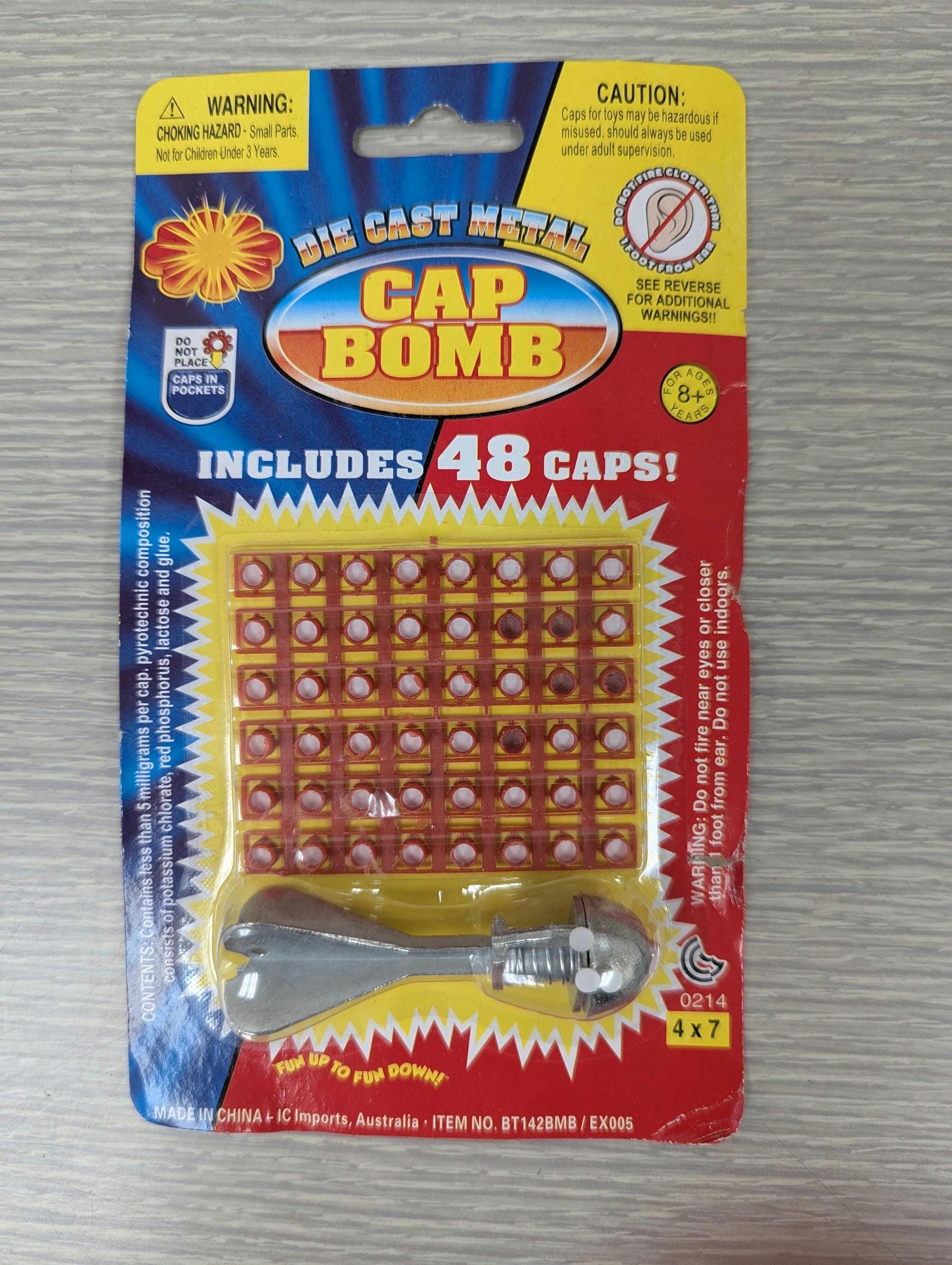 Vintage Die Cast Metal Cap Bomb and Refill